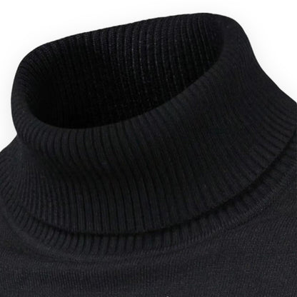 Men’s turtleneck sweater with fitted cuffs