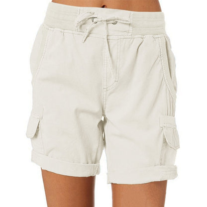 Women’s Cargo Shorts – Relaxed Fit – Breathable Blend – Stretch Waist – Utility Pockets