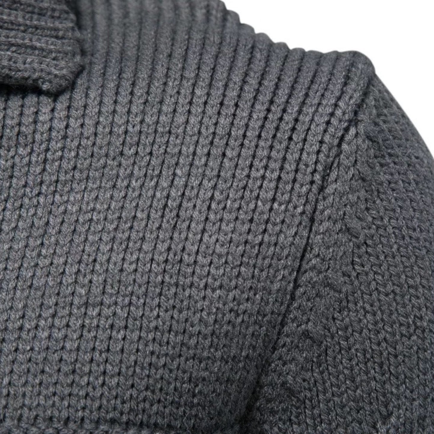 Men’s knitted sweater with button closure