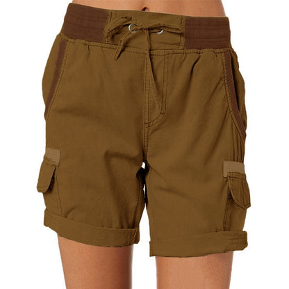 Women’s Cargo Shorts – Relaxed Fit – Breathable Blend – Stretch Waist – Utility Pockets