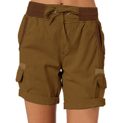 Women’s Cargo Shorts – Relaxed Fit – Breathable Blend – Stretch Waist – Utility Pockets