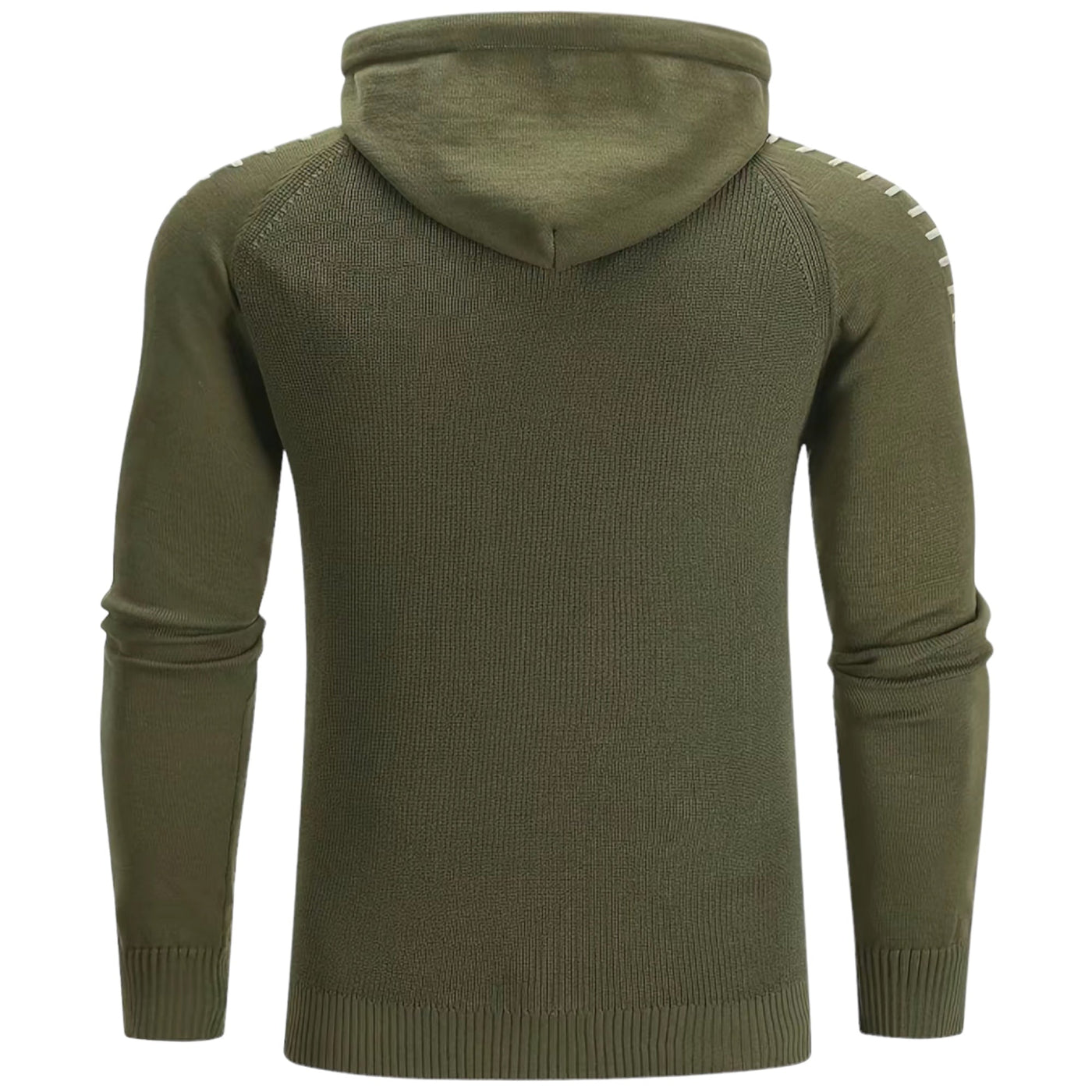 Men's knitted striped hoodie