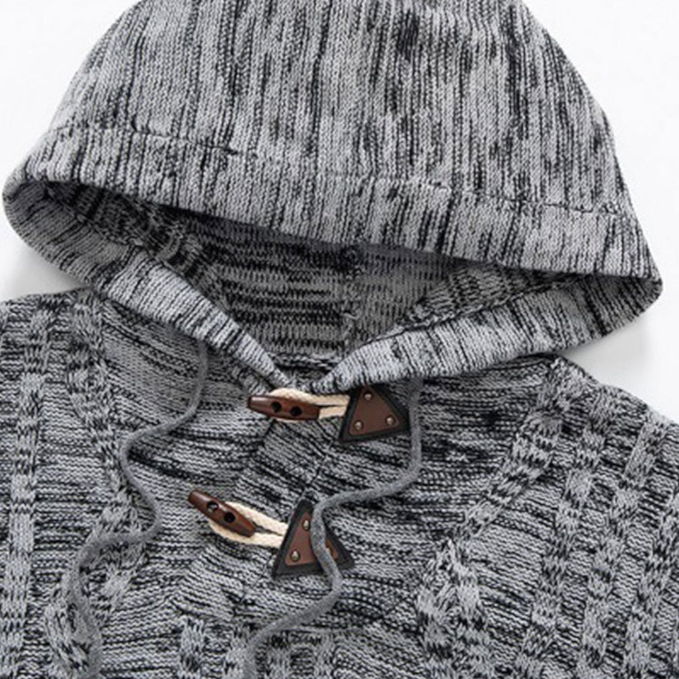 Men's knitted hooded sweater