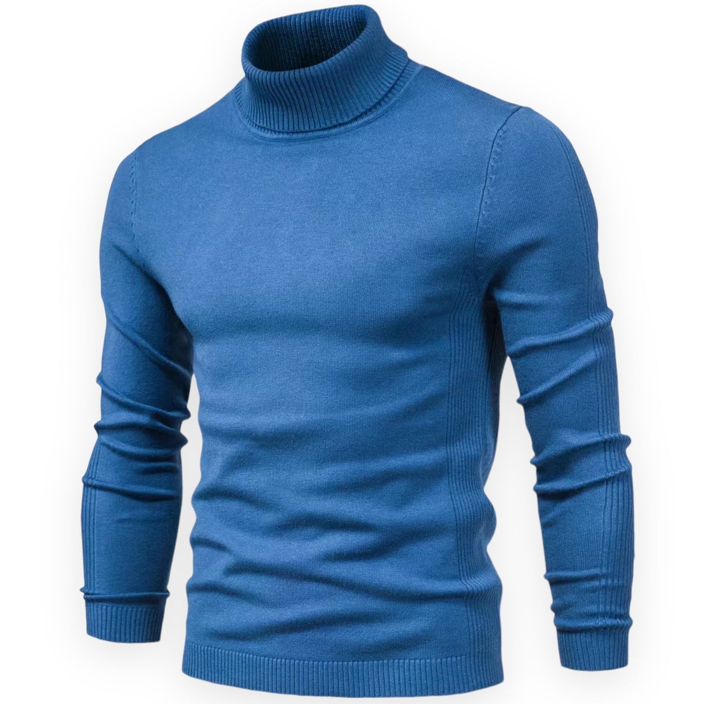 Men’s turtleneck sweater with fitted cuffs