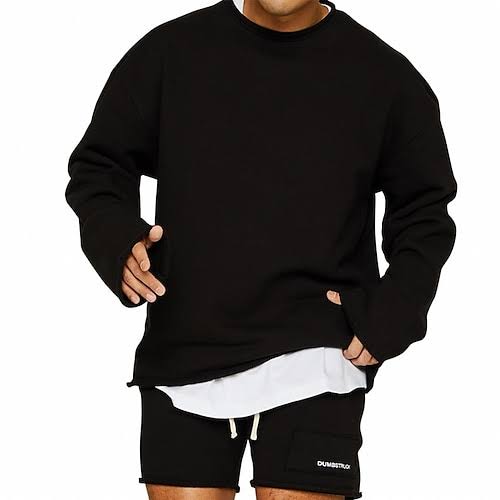Men’s Sweatshirt - Relaxed Fit - Soft Cotton - Crew Neck Casual Wear
