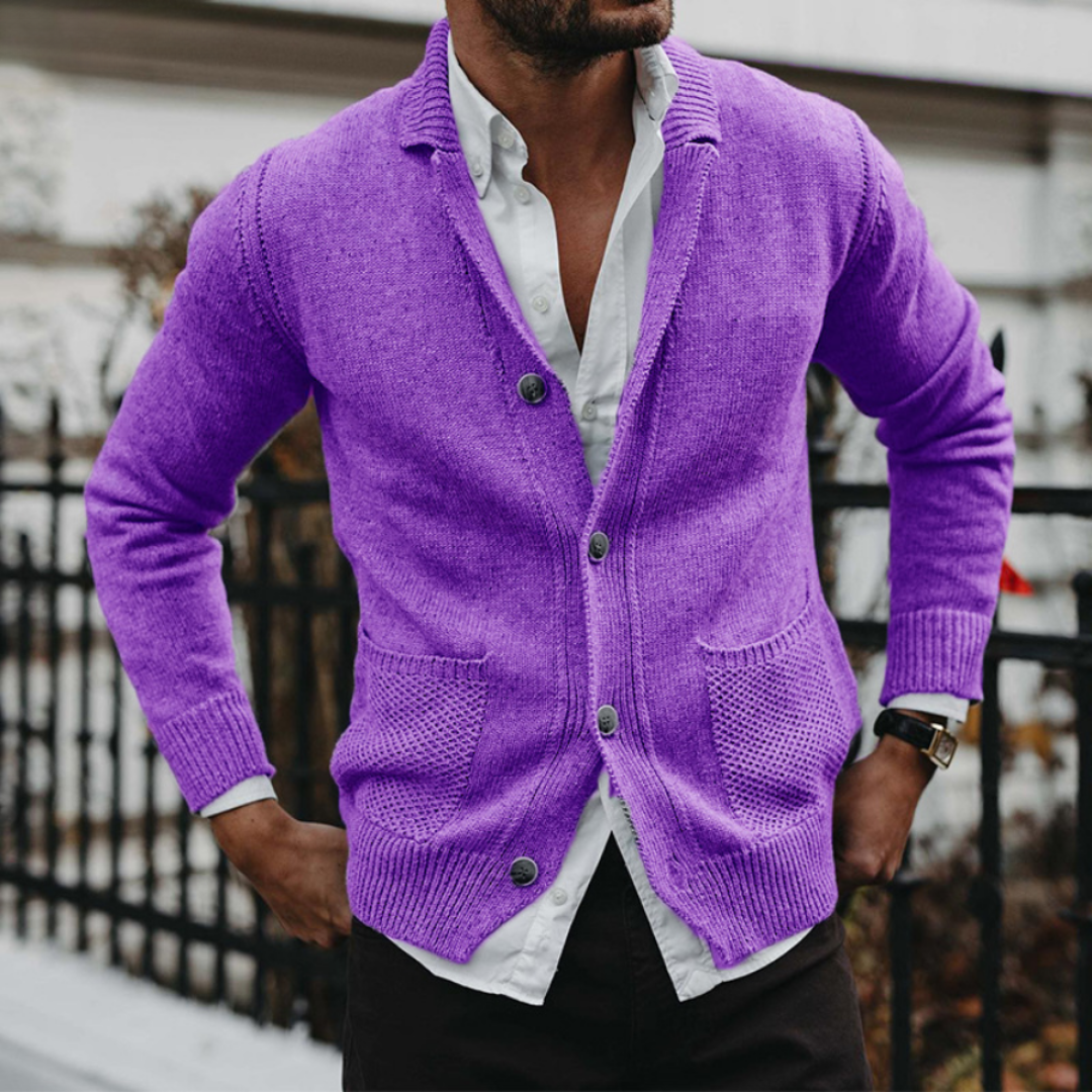 Men's knitted button-down vest