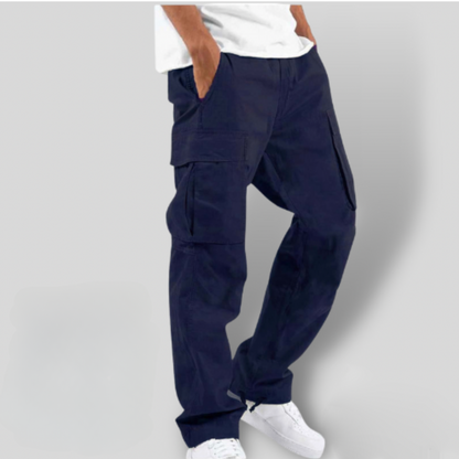 Men's versatile elastic waist cargo pants