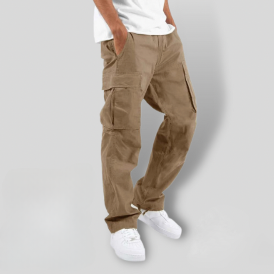 Men's versatile elastic waist cargo pants