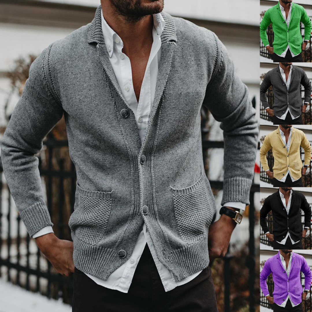 Men's knitted button-down vest