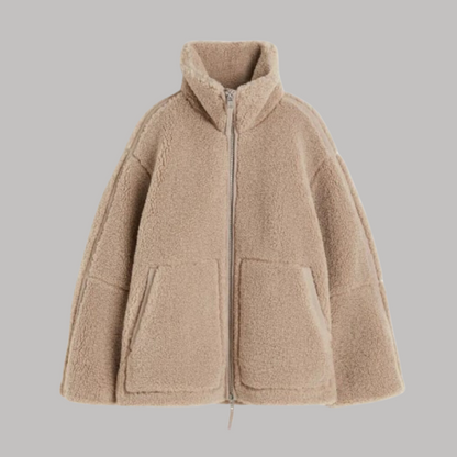 Women's oversized teddy jacket