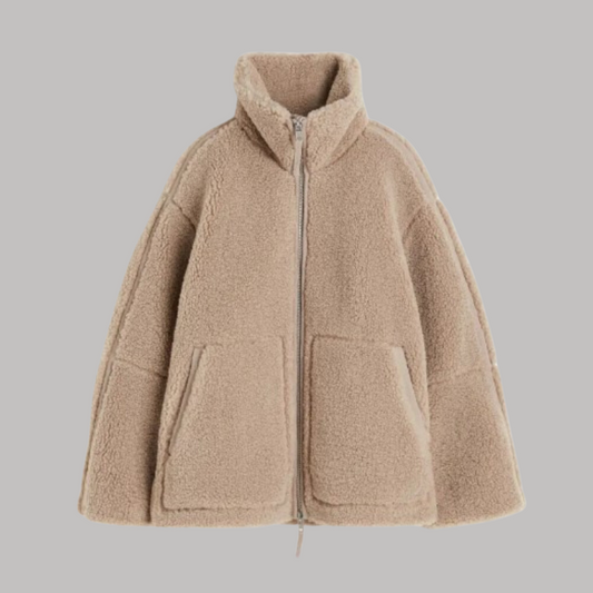 Women's oversized teddy jacket