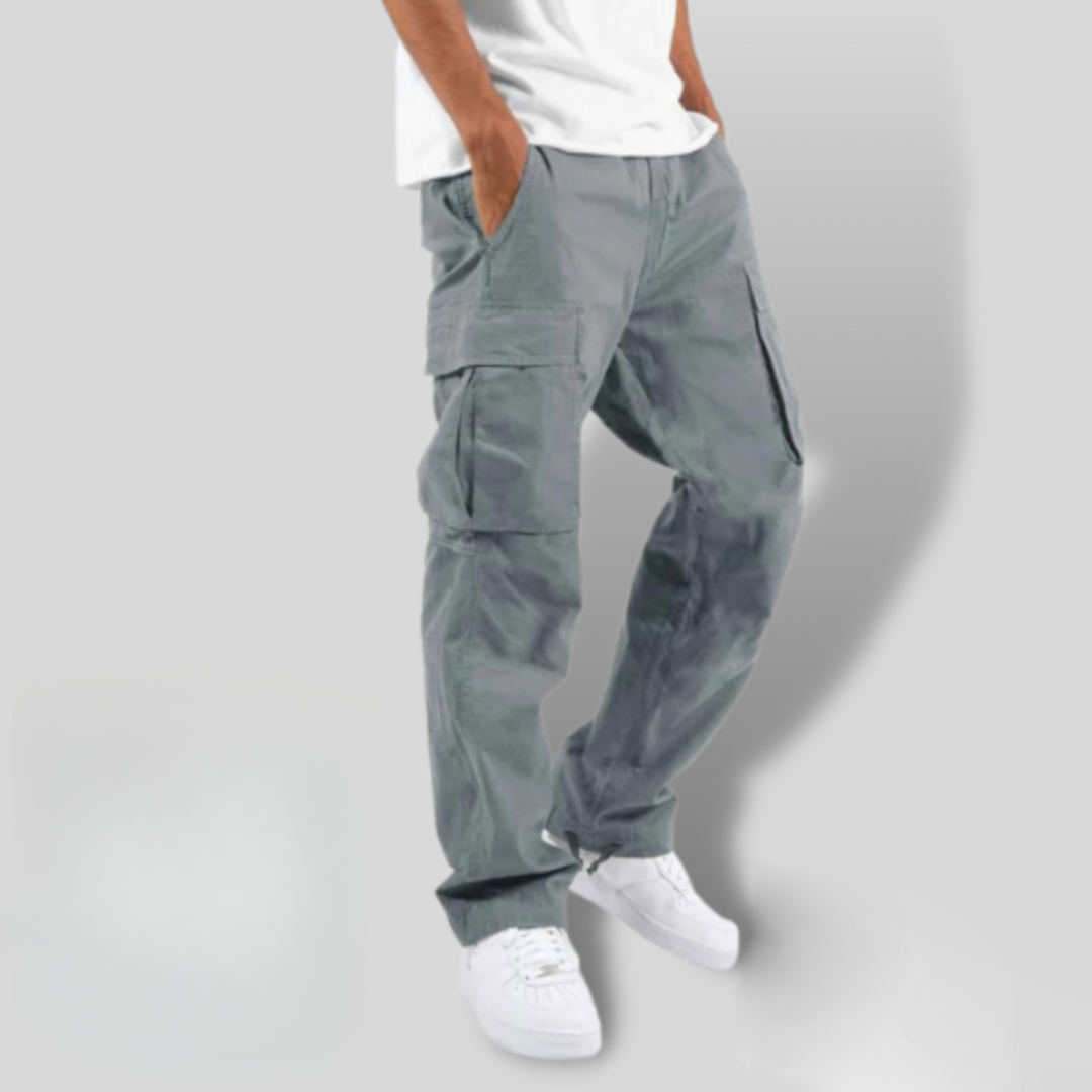 Men's versatile elastic waist cargo pants