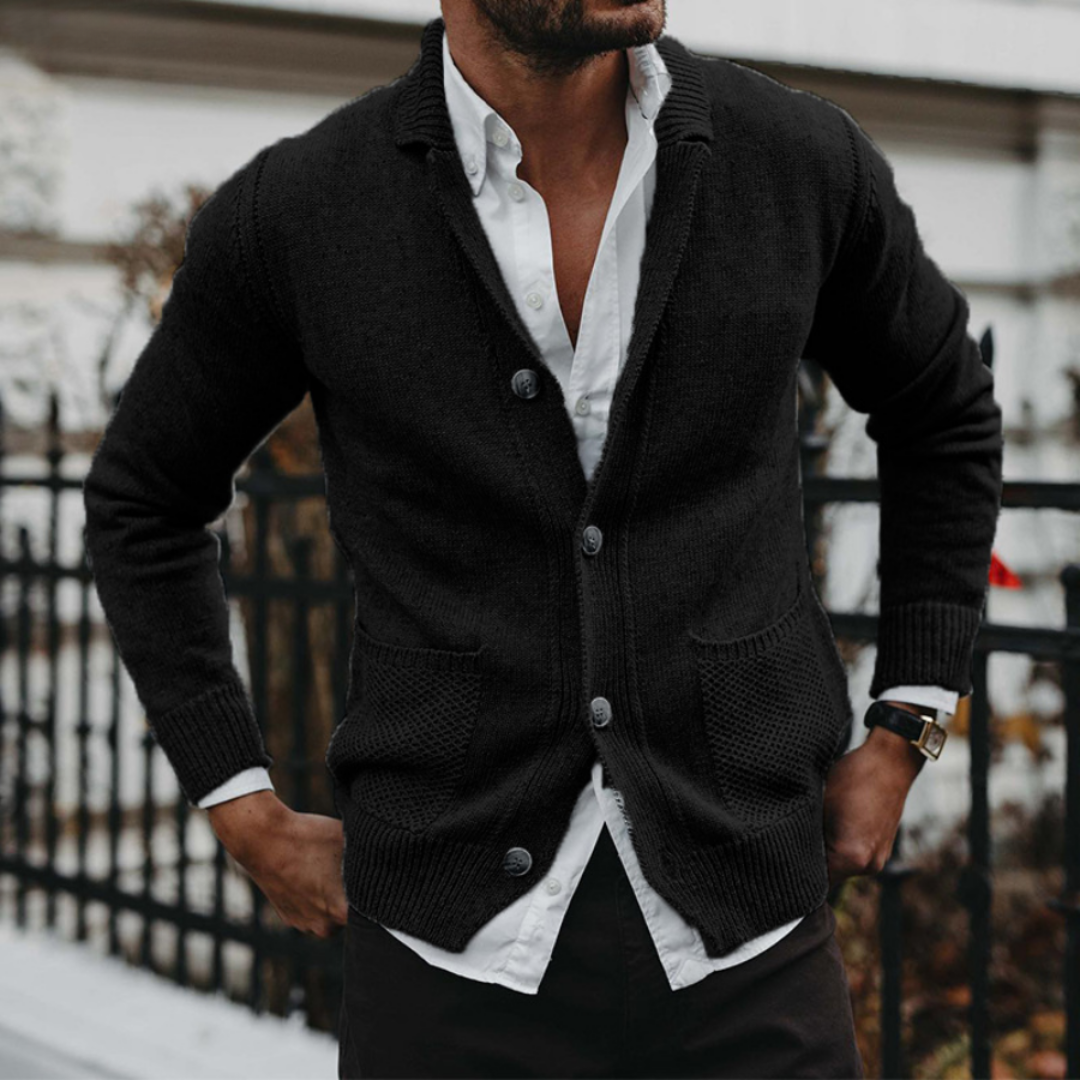 Men's knitted button-down vest