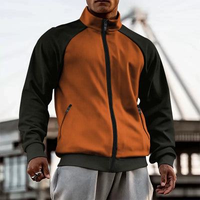 Men’s Jacket – Slim Fit – High Neck – Raglan Sleeves – Zip Outerwear