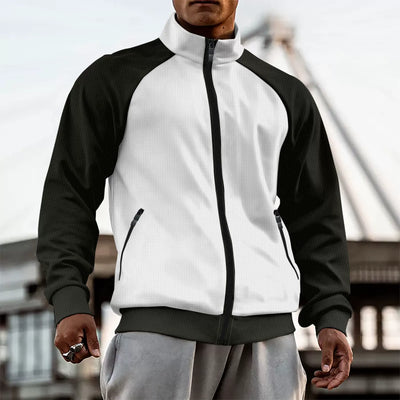 Men’s Jacket – Slim Fit – High Neck – Raglan Sleeves – Zip Outerwear