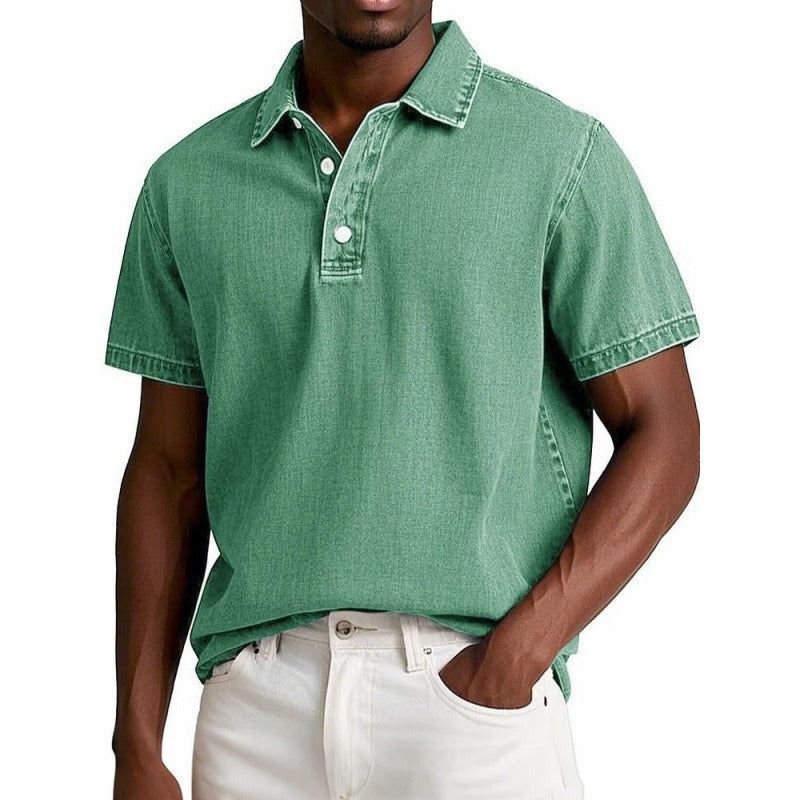 Men’s Polo Shirt – Cotton Blend – Relaxed Fit – Short Sleeve – Classic Collar