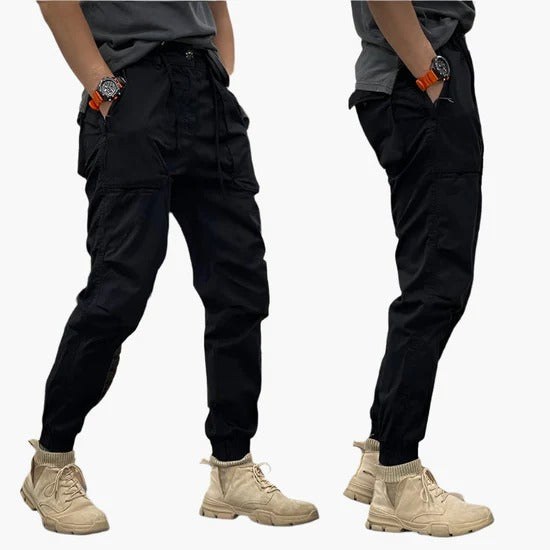 Men’s Jogger Pants – Relaxed Fit – Tactical Cargo Pockets – Elastic Cuffs – Urban Style