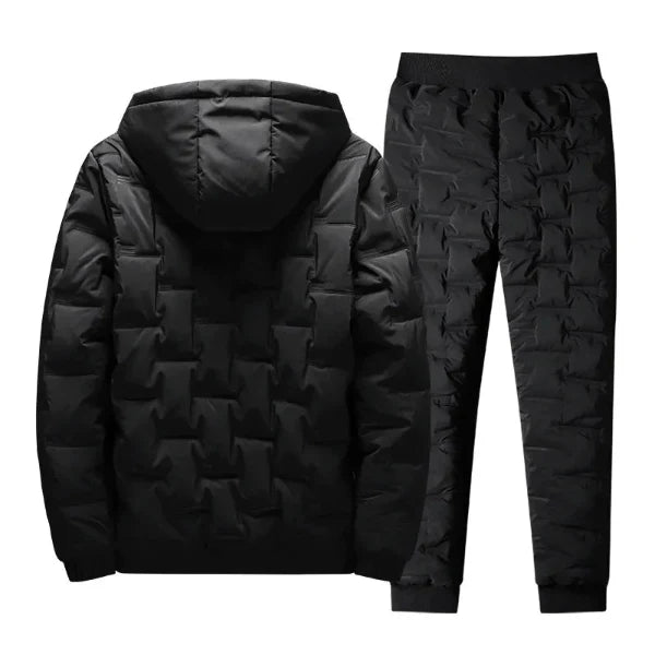 Men's Two-Piece Set - Hooded Jacket - Regular Fit – Full Zip – Ribbed Cuff - Drawstring Pants