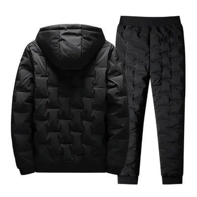 Men's Two-Piece Set - Hooded Jacket - Regular Fit – Full Zip – Ribbed Cuff - Drawstring Pants