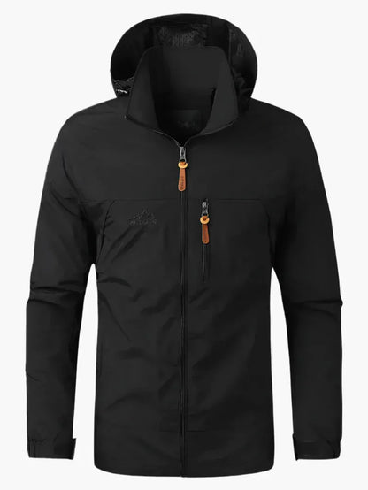 Men’s Hiking Jacket – Waterproof – Windproof – Regular Fit – Hooded Technical Outdoor Wear