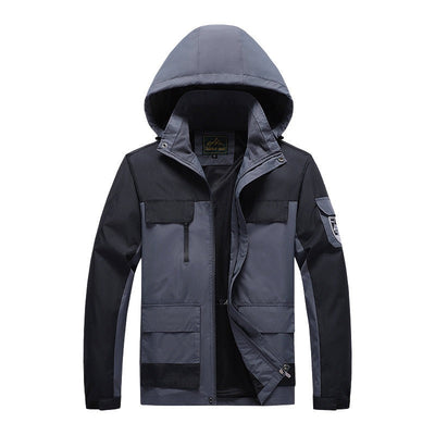 Men’s Utility Jacket – Wind Resistant – Breathable Mesh Lining – Multi Pockets – Regular Fit
