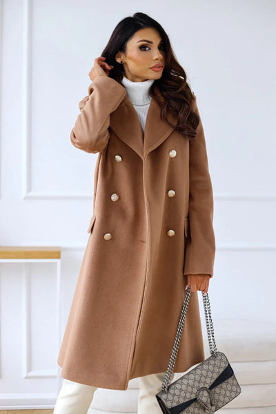 Women’s Trench Coat – Wool – Tailored Fit – Double-Breasted – Full Length