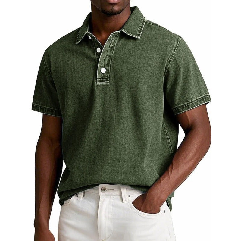 Men’s Polo Shirt – Cotton Blend – Relaxed Fit – Short Sleeve – Classic Collar