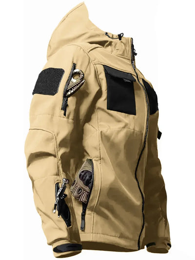 Men’s Bomber Jacket – Regular Fit – Weather-Resistant – Adjustable Hood – Multi-Pocket