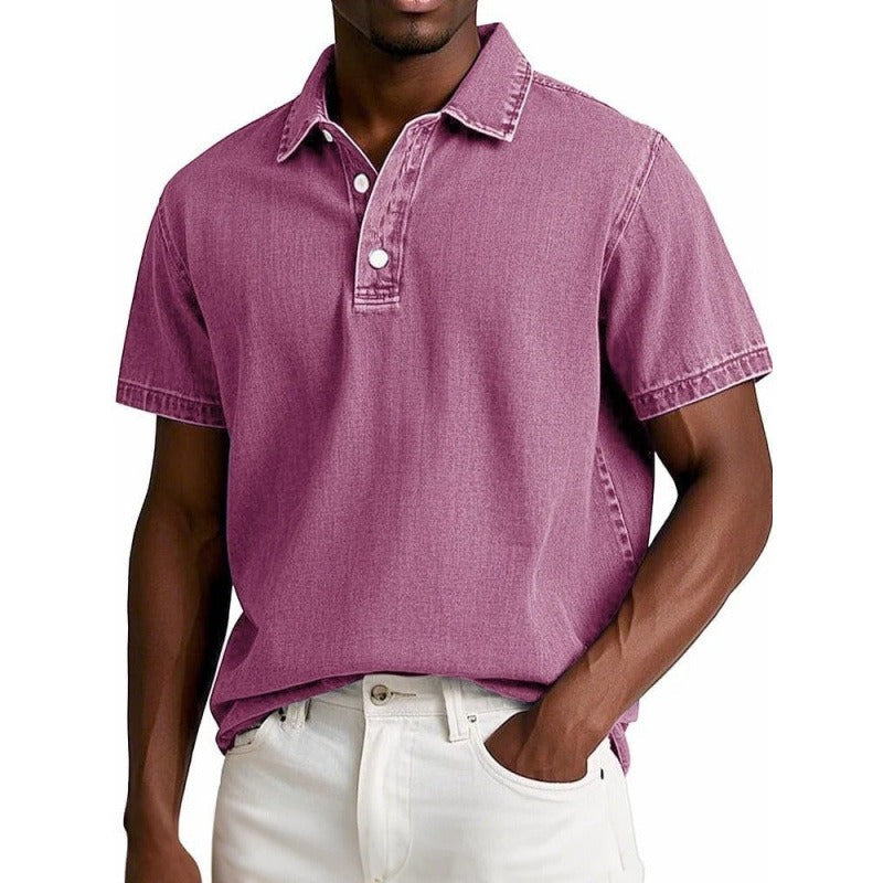 Men’s Polo Shirt – Cotton Blend – Relaxed Fit – Short Sleeve – Classic Collar