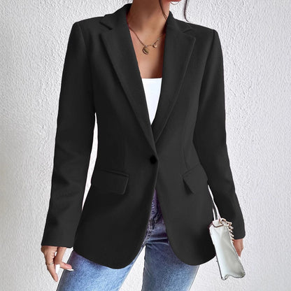Women’s Coat – Tailored Slim Fit – Wool Blend – Notched Lapel – Hip Length – Single-Breasted