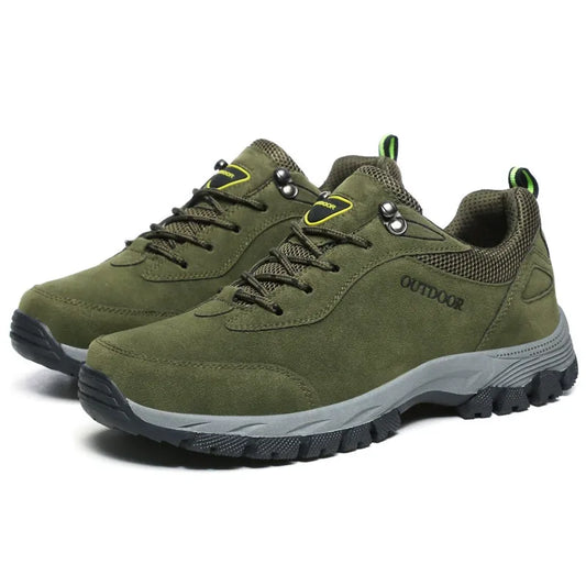 Men’s Hiking Shoes – Low-Top – Breathable Mesh Collar – Reinforced Toe – Grip Outsole