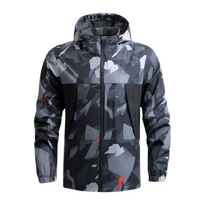 Men’s Jacket – Regular Fit – Hooded – Zippered Pockets – Elastic Trim