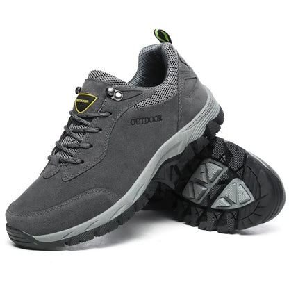 Men’s Hiking Shoes – Low-Top – Breathable Mesh Collar – Reinforced Toe – Grip Outsole
