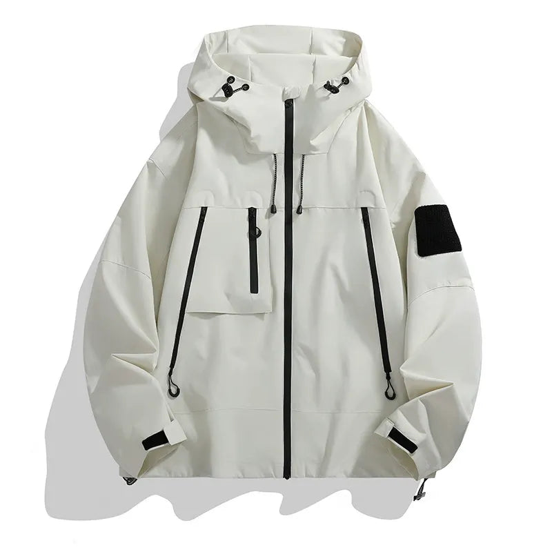 Men’s Jacket – Relaxed Fit – Wind-Resistant – Adjustable Hood – Utility Pockets