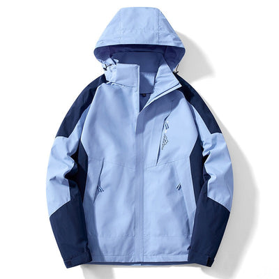 Men’s Outdoor Jacket – Water-Resistant – Adjustable Hood – Zippered Pockets – Regular Fit