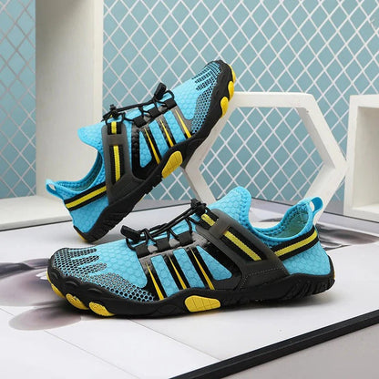 Women’s Water Shoes – Barefoot Fit – Breathable Mesh – Toggle Laces – All-Terrain Sole