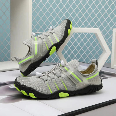 Women’s Water Shoes – Barefoot Fit – Breathable Mesh – Toggle Laces – All-Terrain Sole
