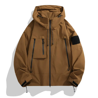 Men’s Jacket – Relaxed Fit – Wind-Resistant – Adjustable Hood – Utility Pockets
