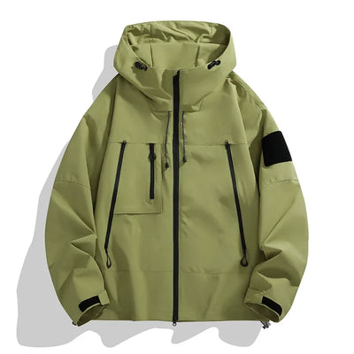 Men’s Jacket – Relaxed Fit – Wind-Resistant – Adjustable Hood – Utility Pockets