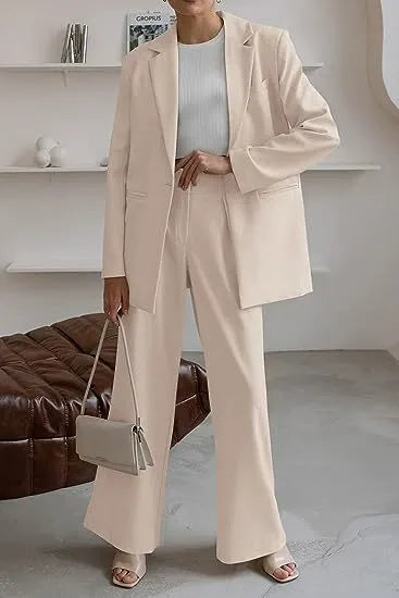 Women’s Blazer Set – Tailored Fit – Wool Blend – Single-Breasted Minimalist Style