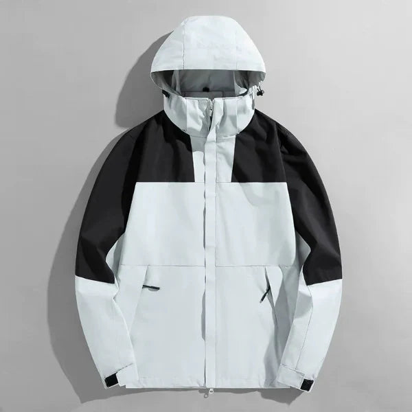 Men’s Outdoor Jacket – Regular Fit – Water-Resistant – Windproof – Detachable Hood