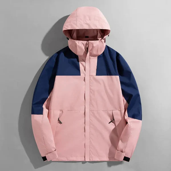 Men’s Outdoor Jacket – Regular Fit – Water-Resistant – Windproof – Detachable Hood