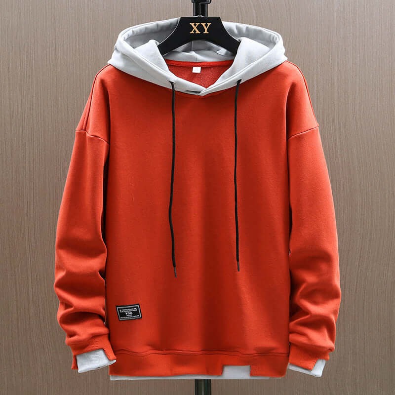 Men’s Hoodie – Relaxed Oversized Fit – Dual-Layer Hood – Ribbed Cuffs – Cotton Blend