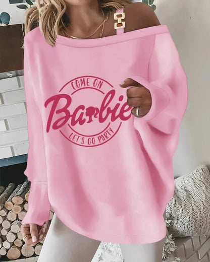 Women’s V-Neck Sweater – Oversized Fit – Fuzzy Texture – Pearl Embellished Casual Wear
