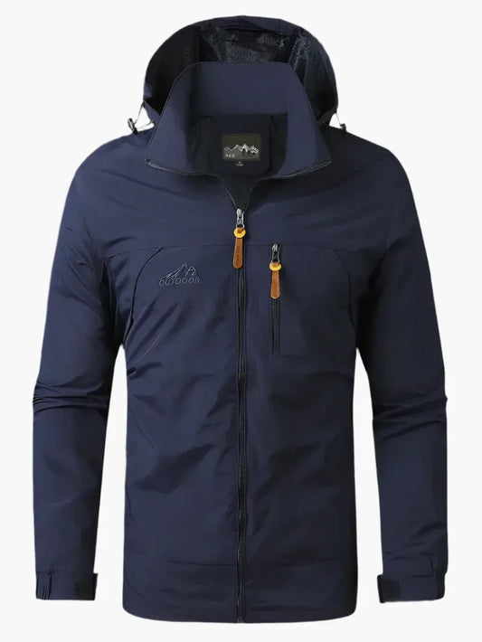 Men’s Hiking Jacket – Waterproof – Windproof – Regular Fit – Hooded Technical Outdoor Wear