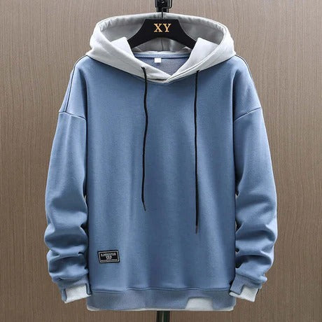 Men’s Hoodie – Relaxed Oversized Fit – Dual-Layer Hood – Ribbed Cuffs – Cotton Blend