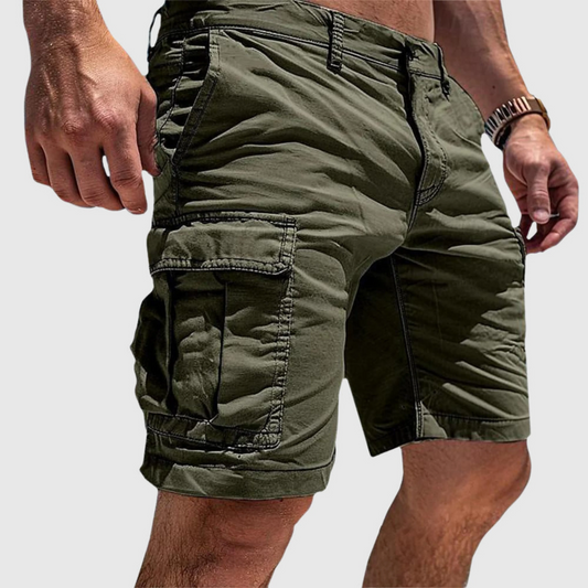 Men’s Cargo Shorts – Relaxed Fit – Cotton – Knee Length – Flap Pockets – Casual Wear