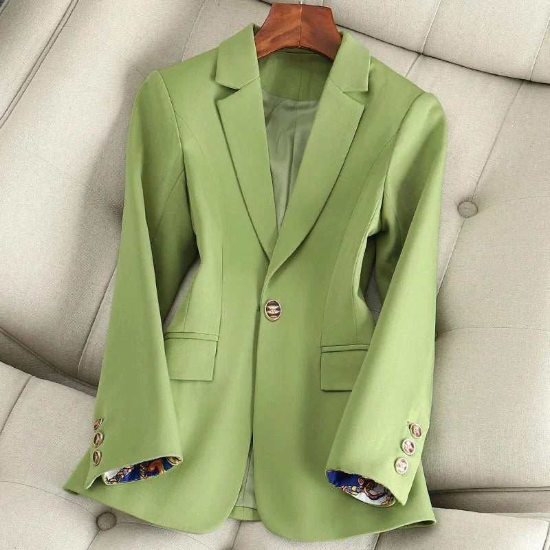 Women’s Blazer – Tailored Fit – Notched Lapel – Single Button – Cuffed Detail