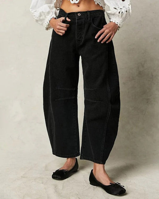 Women’s Straight Jeans – Relaxed Fit – High Rise Waist – Denim – Full Length