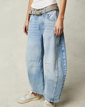 Women’s Straight Jeans – Relaxed Fit – High Rise Waist – Denim – Full Length
